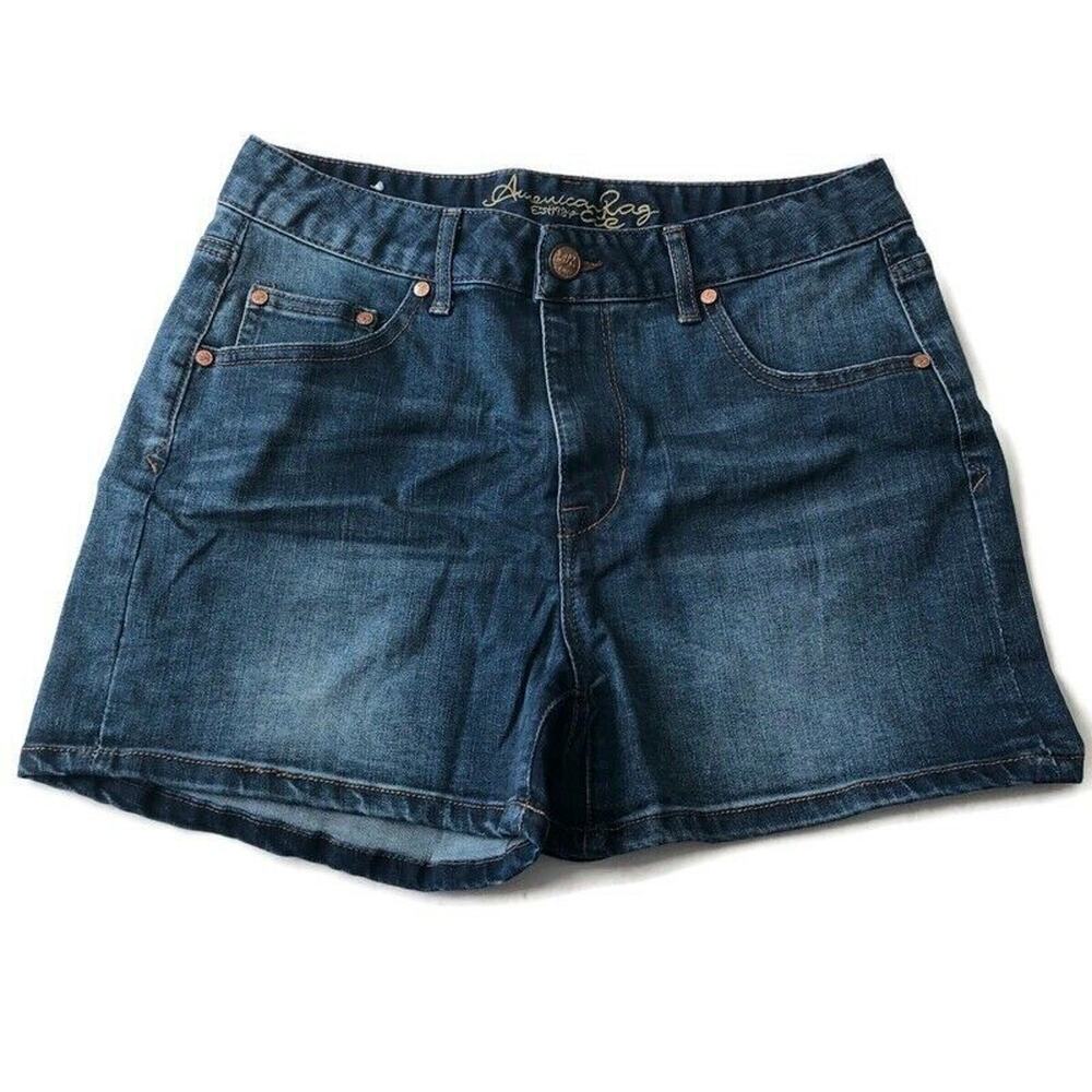 American Rag Cie Womens Jeans Jrs Size 9 High Rise Jean Shorts Medium Wash